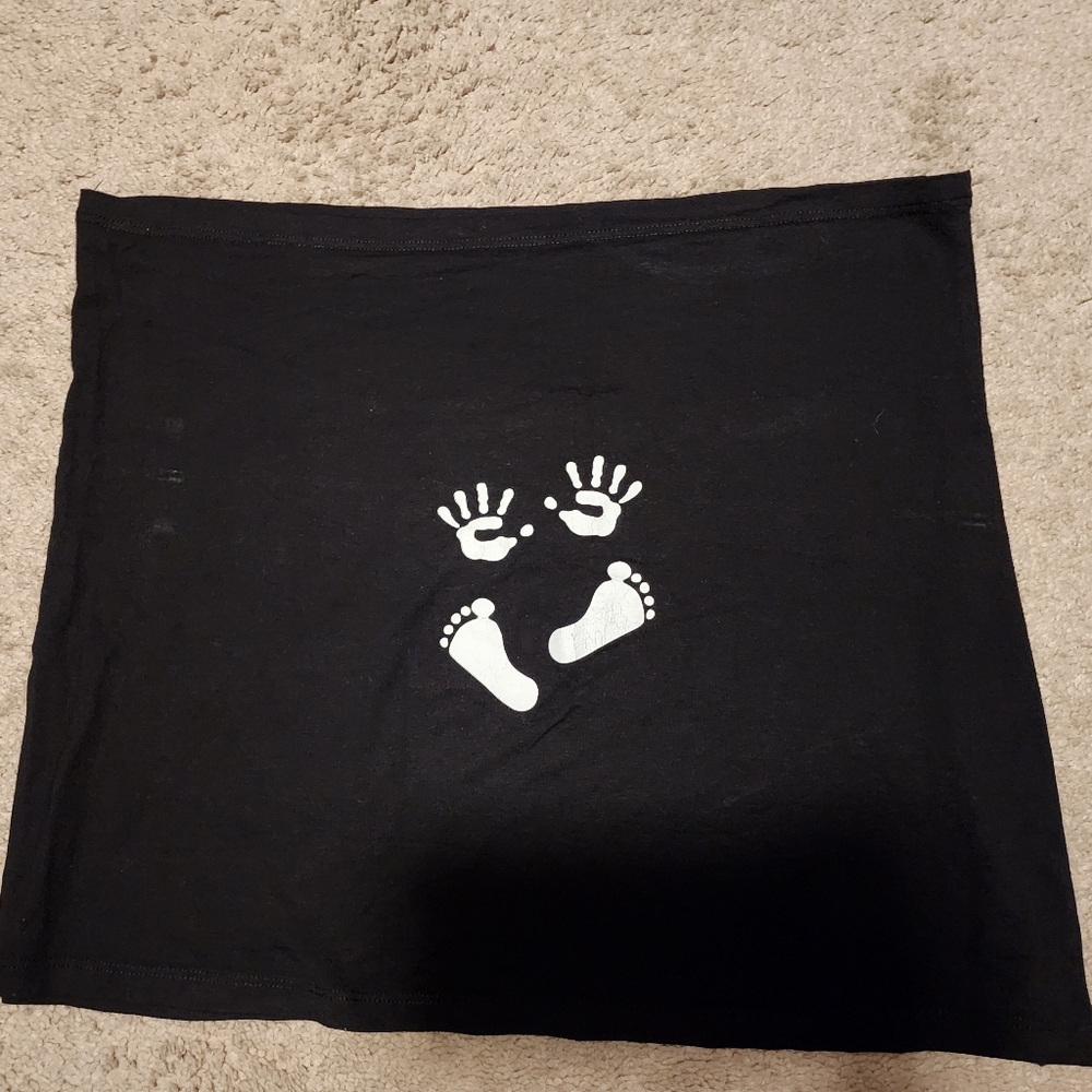 Maternity Tummy Sleve With Hand and Footprint Design